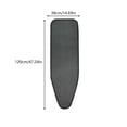 thumbnail image 3 of Funda para tabla de planchar de 47x15 pulgadas, cubierta de tela de repuesto para tablas de planchar de tamaño estándar, impermeable, con borde elástico, lavable, múltiples colores., 3 of 7