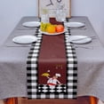 thumbnail image 4 of Table Runner Dresser Scarves 72 Inch Long, Chef Kitchen Gourmet Knife Fork Cook Food Linen Dining Table Runners Buffalo Black White Plaid Tabletop Scarf for Wedding Holiday Party Kitchen, 4 of 7