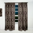 thumbnail image 2 of Designart 'Black and Gold Art Deco Pattern' Mid-Century Modern Curtain Panel, 2 of 5