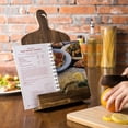 thumbnail image 3 of MyGift Rustic Cutting Board Style Cookbook Stand Holder, Brown Wood, 3 of 7