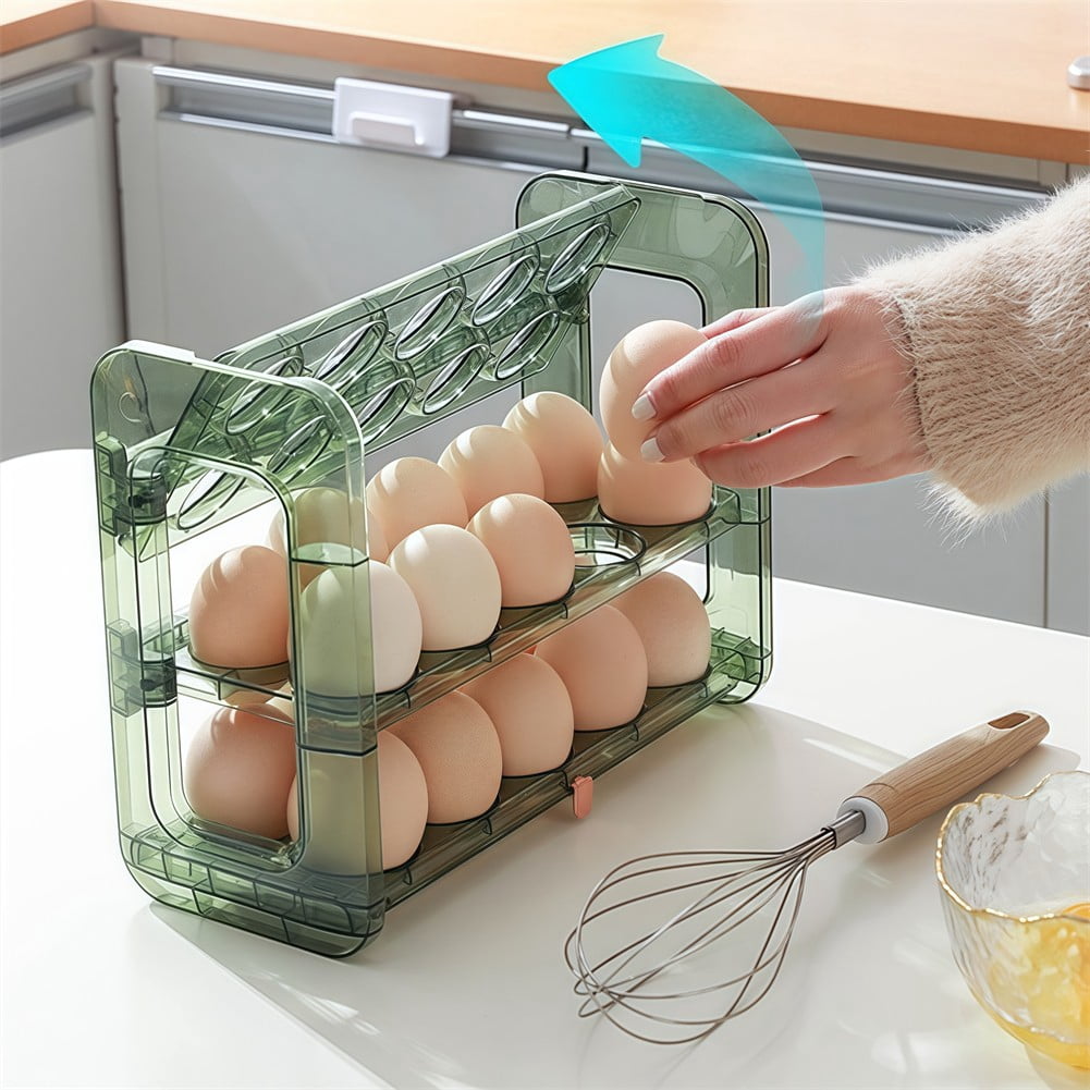 Egg Container Holders 30 Eggs 3 Tier Egg Holder Organizer Tray for Refrigerator