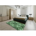 thumbnail image 5 of Ahgly Company Machine Washable Indoor Square Transitional Light Green Area Rugs, 5' Square, 5 of 7