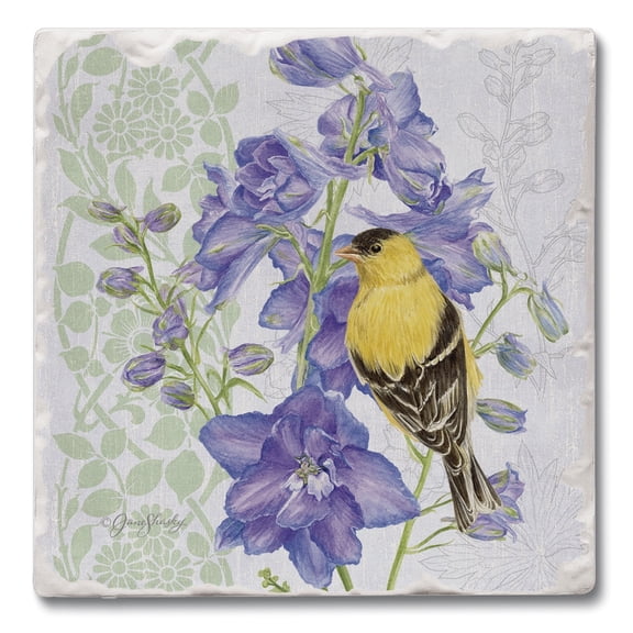 Thirstystone Delph Goldfinch Single Tumbled Tile Coaster Create Your Own Set