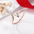 thumbnail image 4 of HIJONES Women's Stainless Steel Ring ECG Shape for Promise Jewelry Rose-Gold Size 9, 4 of 5