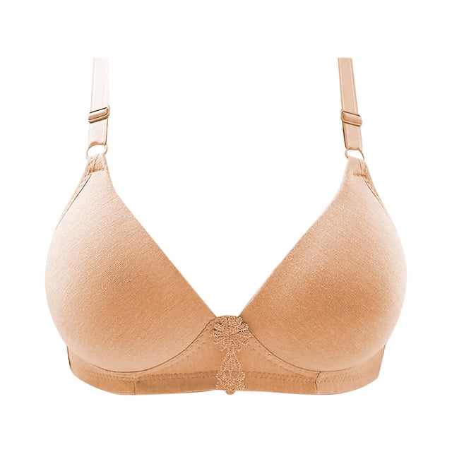 Womans Solid Color Comfortable Hollow Out Perspective Bra Underwear No Rims