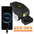 thumbnail image 1 of Cargador Motocicleta 28W QC3.0 Voltímetro LED Colorido Cubierta Impermeable USB Dual, 1 of 9