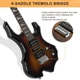 thumbnail image 7 of GLARRY Electric Guitar with Bag Beginner Burning Fire Style Sunset, 7 of 7