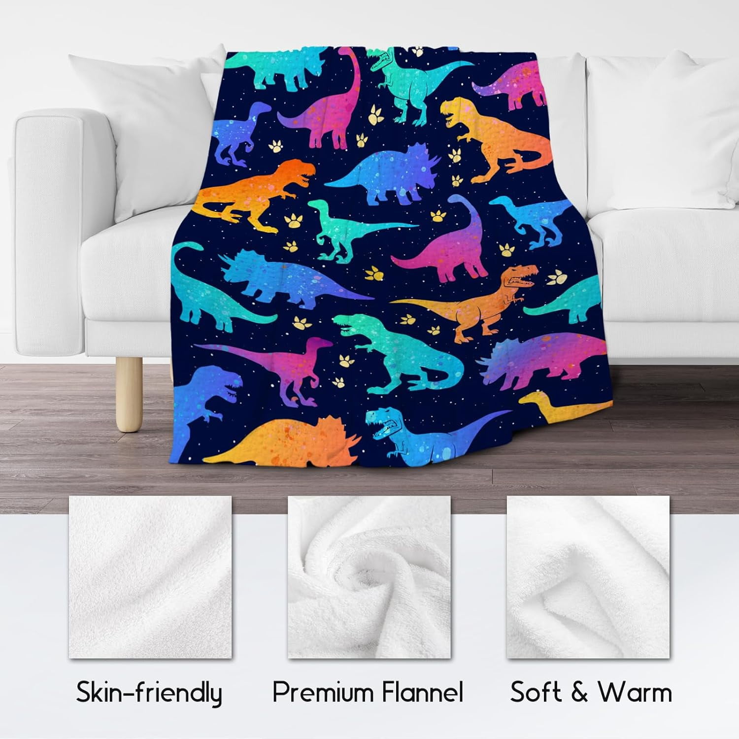 Dinosaur Blanket for Boys Girls, Dinosaur Gifts for Boys, 60"x80" Toddler Blankets for Boys, Kids Throw Blanket for Bed Living Room, Soft Fuzzy Cozy Throw Blanket Dinosaur Room Decor