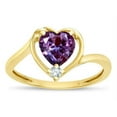 thumbnail image 2 of Star K � Simulated Alexandrite Heart Bypass Love Knot Promise Ring, 2 of 9