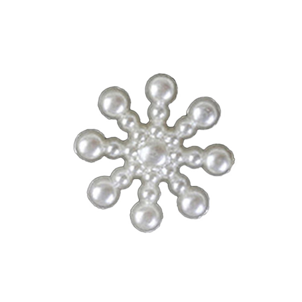 100× Snowflake Flatback Pearl Embellishments Christmas Craft DIY Tools SE 