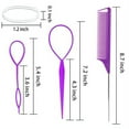 thumbnail image 2 of Vensio -1000Pcs Mini Elastic Rubber Bands Set with Topsy Tail Hair Tools, Premium Soft Hair Ties for Girls and Kids, Professional Rattail Comb Set for Hair Styling, 2 of 5