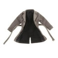 thumbnail image 5 of Kokiya 1/12 Scale Figure Trench Coat Double Breasted Long Trench Coat with Belt for 6'' Gray, 5 of 9