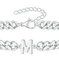 thumbnail image 4 of Charm Bracelet Unisex Letter Charm Hollow Thick Chain Adjustable Bracelet with Extended Chain Couple Gift for Valentine s Day Adjustable Chain, 4 of 7