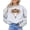 Gray Sweatshirt, variant on Mom Bull Skull Sweatshirt for Women Trendy Western Country Style Crewneck Army Green Sweatshirt Adult Medium