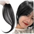 thumbnail image 2 of SURJDE Fringe Clip In Hair Side Clip In Bangs 2Pcs Clip In Fringe for Women 9.8 Inch Long Natural Looking Fake Bangs Fringe Hair Extensions Natural Hair Pieces for Women Clip In Black, 2 of 6