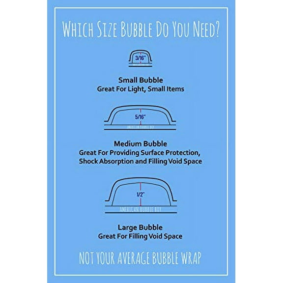 4 large rolls of Bubble Wrap total 700 feet, small bubble wrap 3/16 cushioning, 700 ft, heavy duty, perforated Every 12" Made in the USA by American Bubble Boy, bulk bubble wrap for moving, shipping