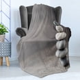 thumbnail image 4 of Rock Soft Flannel Fleece Throw Blanket, 6 Stones Grouped Unevenly All Holding Still in Stability Theme Nature Illustration, Cozy Plush for Indoor and Outdoor Use, 50" x 60", Multicolor, by Ambesonne, 4 of 5