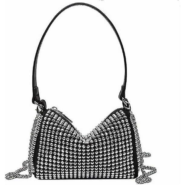 Women Clutch Evening Purses Black - And White Zebra Pattern Wristlet Hobo Bag Crossbody Bag With Chain Strap For Party