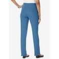 thumbnail image 2 of Roaman's Women's Plus Size Tall Plus Size Straight Leg Soft Knit Pull On Pant, 2 of 6