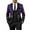 Purple, variant on DPTALR Men's Sequined Dance Suit, Colorful Accompaniment Solid Color Jacket,Black , M