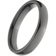 thumbnail image 3 of 4mm Half-Round Black Zirconium Ring with a Polished Finish, 3 of 3