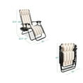 thumbnail image 3 of Best Choice Products Set of 2 Zero Gravity Lounge Chair Recliners for Patio, Pool w/ Cup Holder Tray - Tan Striped, 3 of 9