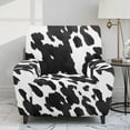 thumbnail image 2 of Renewold Black Cow Print Stretch Recliner Chair Cover Washable Couch Cover Recliner 4 Pieces Polyester Spandex Reclining Slipcover Furniture Protector for Reclining Sofa, 2 of 8