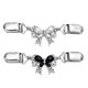 thumbnail image 1 of 2x Mujeres Retro Cardigan Duck Clips Chal Blusa Camisa Suéter Collar Broche, 1 of 9