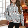 thumbnail image 2 of Lorytime Kids Sweatshirt for Toddler Boys Girls Christmas Snowman Thumb Hole Shirt Long Sleeve Half Zip Pullover Tops, 2 of 5