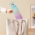 thumbnail image 4 of Portable 2 Liter Water Bottle With Handle For Gym And Travel - Large Motivational Time Marker Water Jug, Leak Proof, Gradient Matte Plastic Cup, 4 of 6