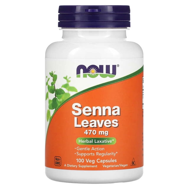 NOW FOODS HOJAS DE SEN 470 MG 100 CAPSULAS VEGETALES