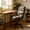 Brown, variant on Luxury Executive Office Chair, Ergonomic High-Back Desk Chair with Double-Layered Lumbar Support, Adjustable PU Leather Computer Chair with Padded Armrests for Home Office, Conference, 300 lbs, Brown