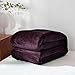thumbnail image 3 of Home Must Haves Purple Full Size Solid Flannel Throw Plush Cozy Super Soft Warm Bed Blanket, 3 of 4