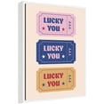 thumbnail image 4 of Kate and Laurel Framed Canvas Wall Art Print LuckyYouTicket by Rachel Lee 3 Birdies Studio, 18 x 24 Sylvie White Frame, Vintage, Typography Art for Wall Decor, 4 of 8