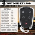 thumbnail image 3 of Key Fob Case Fit for Cadillac XTS XT4 XT5 XT6 ATS ATS-v SRX CT6 CTS 2014 2015 2016 2017 2018 2019 2020 2021-2023 HYQ2AB HYQ2EB 5 Button Pad Cover Keyless Entry Remote Car Key Fob Shell Replacement, 3 of 7