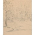 thumbnail image 3 of Józef Simmler 15x18 Black Modern Framed Museum Art Print Titled - Road in the Woods (1846), 3 of 5