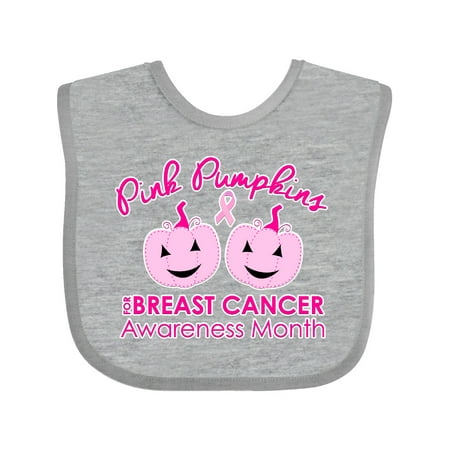 

Inktastic Pink Pumpkins for Breast Cancer Awareness Gift Baby Boy or Baby Girl Bib