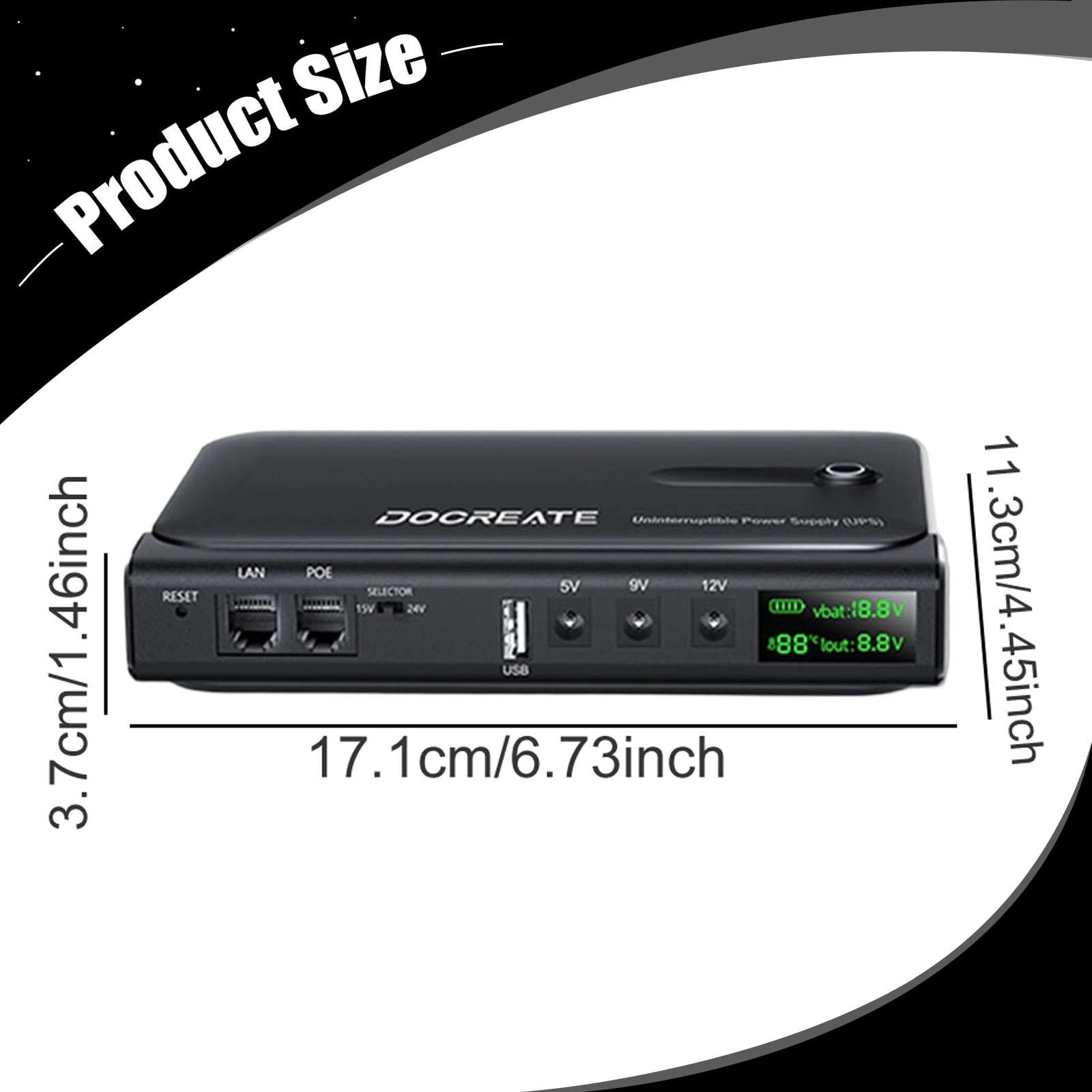 Wzmzjy Ups Uninterrupted Power Supply 36W Battery Backup Power Supply for Cellphone
