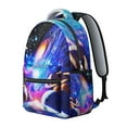 thumbnail image 2 of Nebula Cosmic Space Students Backpack Galaxy Celestial Outer Space Design, Comfortable and Adjustable Strap School Bag for Students, 2 of 6
