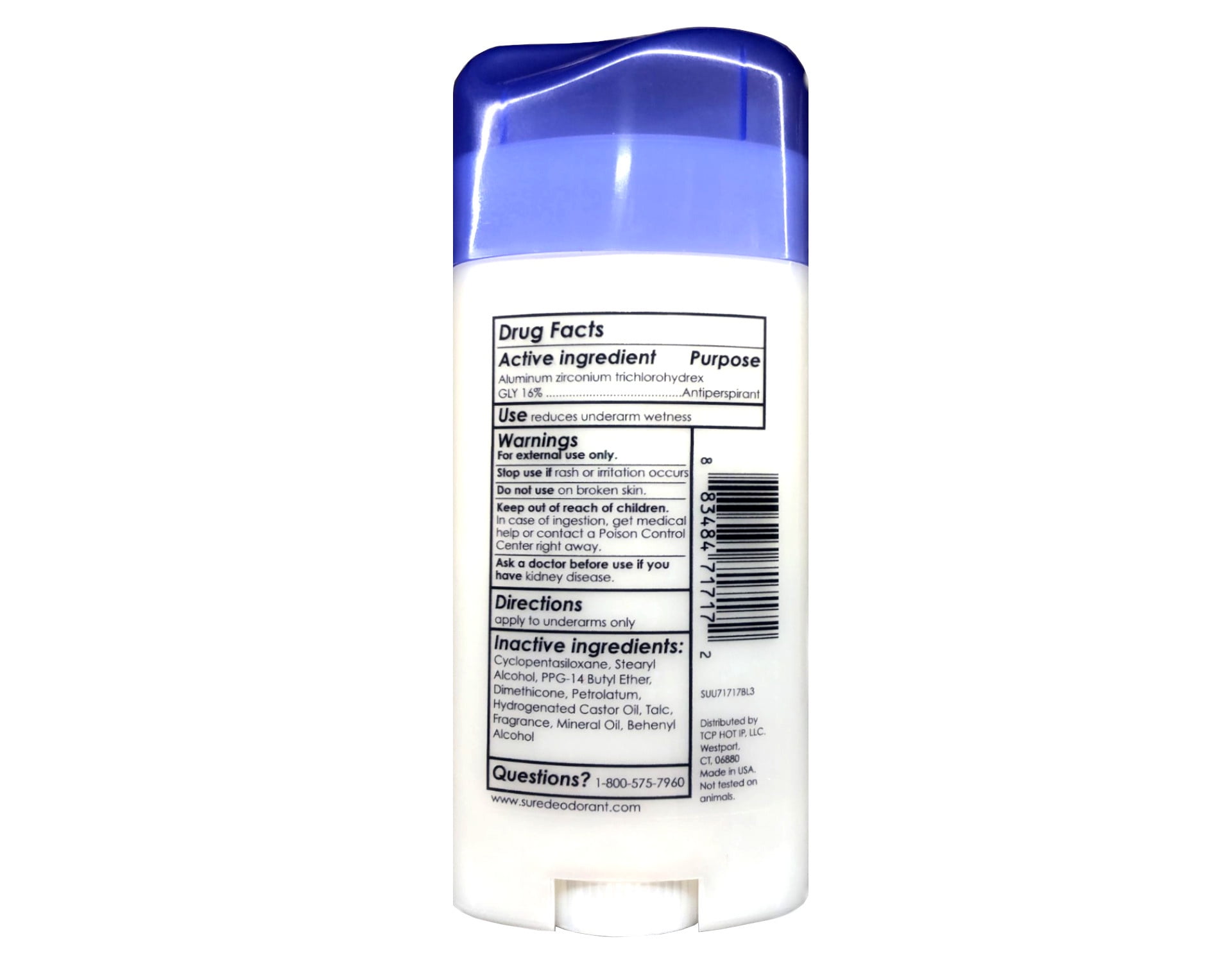 Sure Invisible Solid Anti-Perspirant & Deodorant Unscented - 2.6 oz (Pack of 4)
