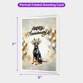thumbnail image 5 of Happy Anniversary Doberman Pinscher Celebrates Wedding Love Family Party 5x7in Folded Greeting Card Doberman Dog Lover Gifts Single Note Card with Envelope - 01015, 5 of 5