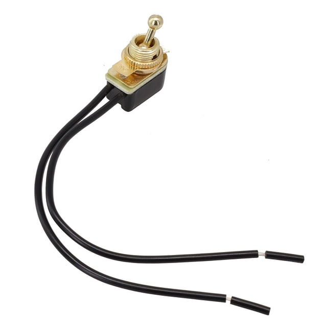 1PC AC250V 6A On/Off Prewired Standard Toggle Switch With Wire Cable SPST Switch