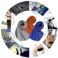 thumbnail image 5 of Cooling Towel for Sports, Workout, Fitness, Gym, Yoga, Golf, Pilates, Travel, Camping & More - Dark blue+gray+orange, 5 of 5
