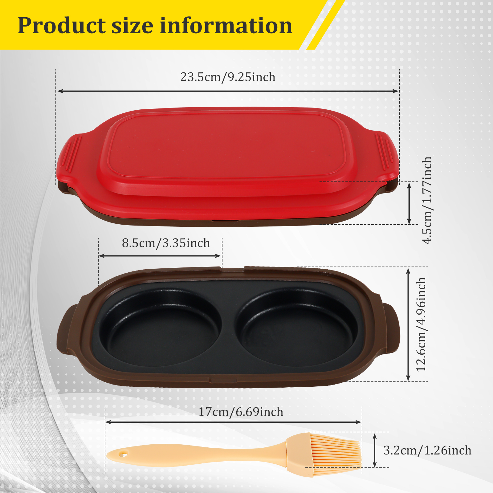 Qenwkxz Microwave Egg Fryer 2 Cavity Silicone Microwavable Egg Poacher and Fryer for Breakfast Sandwiches Dishwasher Safe