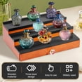 thumbnail image 3 of Wooden Cologne Organizer for Men 3 Tier of Cologne Display with Drawer Storage Perfume Oragnizer Display,Great Gift for Man, 3 of 10