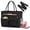 Black, variant on Teacher Tote Bag with Insulated Lunch Compartment Lightweight 15.6 inch Laptop Bag for Women Work Bags Nurse Tote Bags,Black