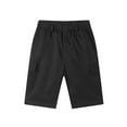 thumbnail image 6 of CYRBOKO Cargo Shorts for Boys, Cotton Summer Elastic Waist Casual Shorts with Pockets Black Size 9-10T, 6 of 9