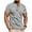 Gray, variant on Summer Mens Undershirts Tank Solid Color Casual Half-button Opening And Closing Lapel Pocket Short Sleeves Gym Workout Athletic Tee Shirt ( Dark Blue ) S-4XL