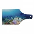 thumbnail image 1 of Diver Cutting Board, Young Man Floating Swiftly in Sea Plantation Colorful Coral Reefs Underwater Life, Decorative Tempered Glass Cutting and Serving Board, in 3 Sizes, by Ambesonne, 1 of 2