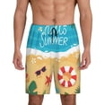 thumbnail image 3 of Lsque Hello Summer1 Mens Sleep Pajama Shorts,Short Pajama Pants, Cotton Ultra-Soft Knit-XX-Large, 3 of 9